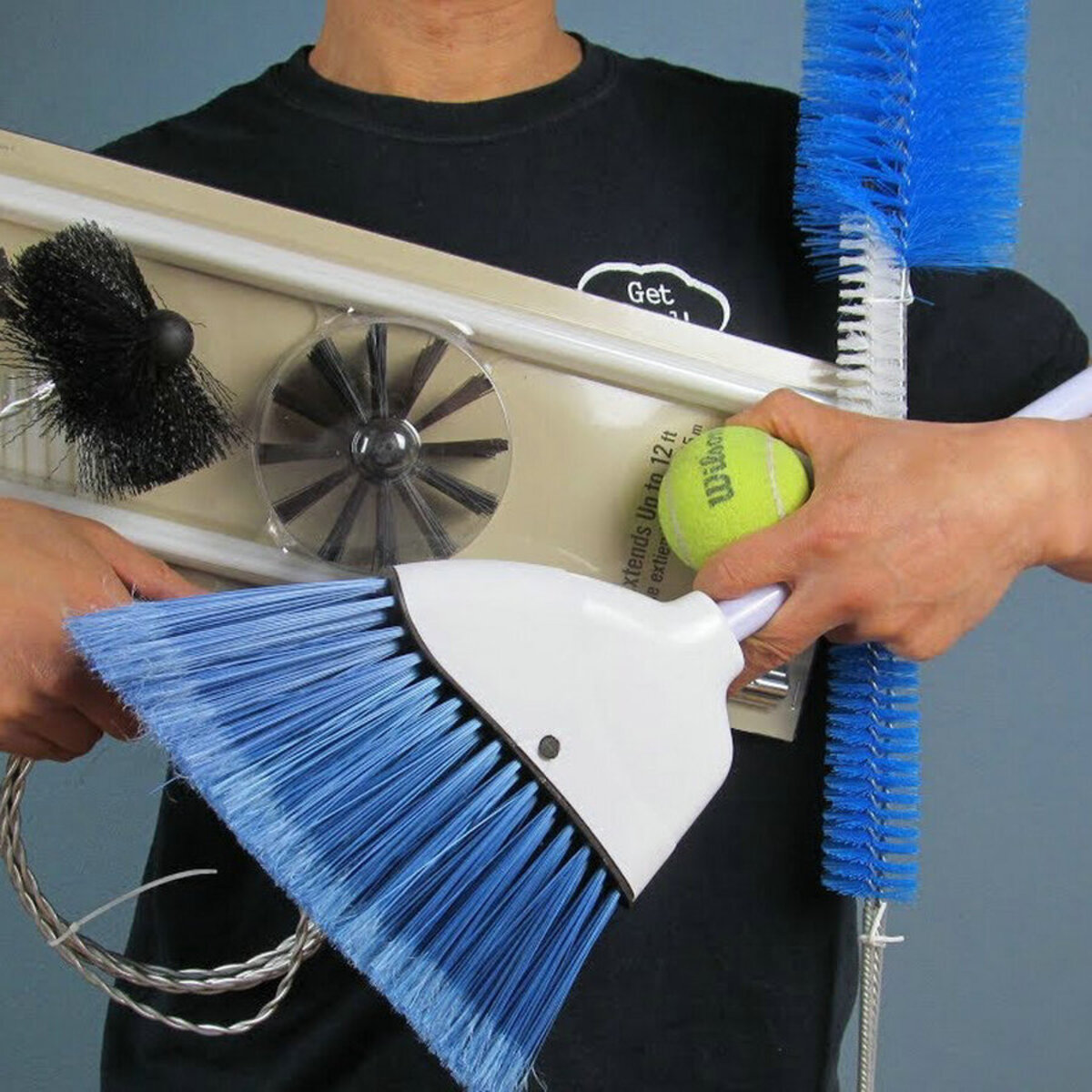 Dryer Vent Cleaner Kit -(20-Feet) Innovative Lint Remover Reusable Strong Nylon| Flexible Lint Brush with Drill Attachment for Faster Cleaning
